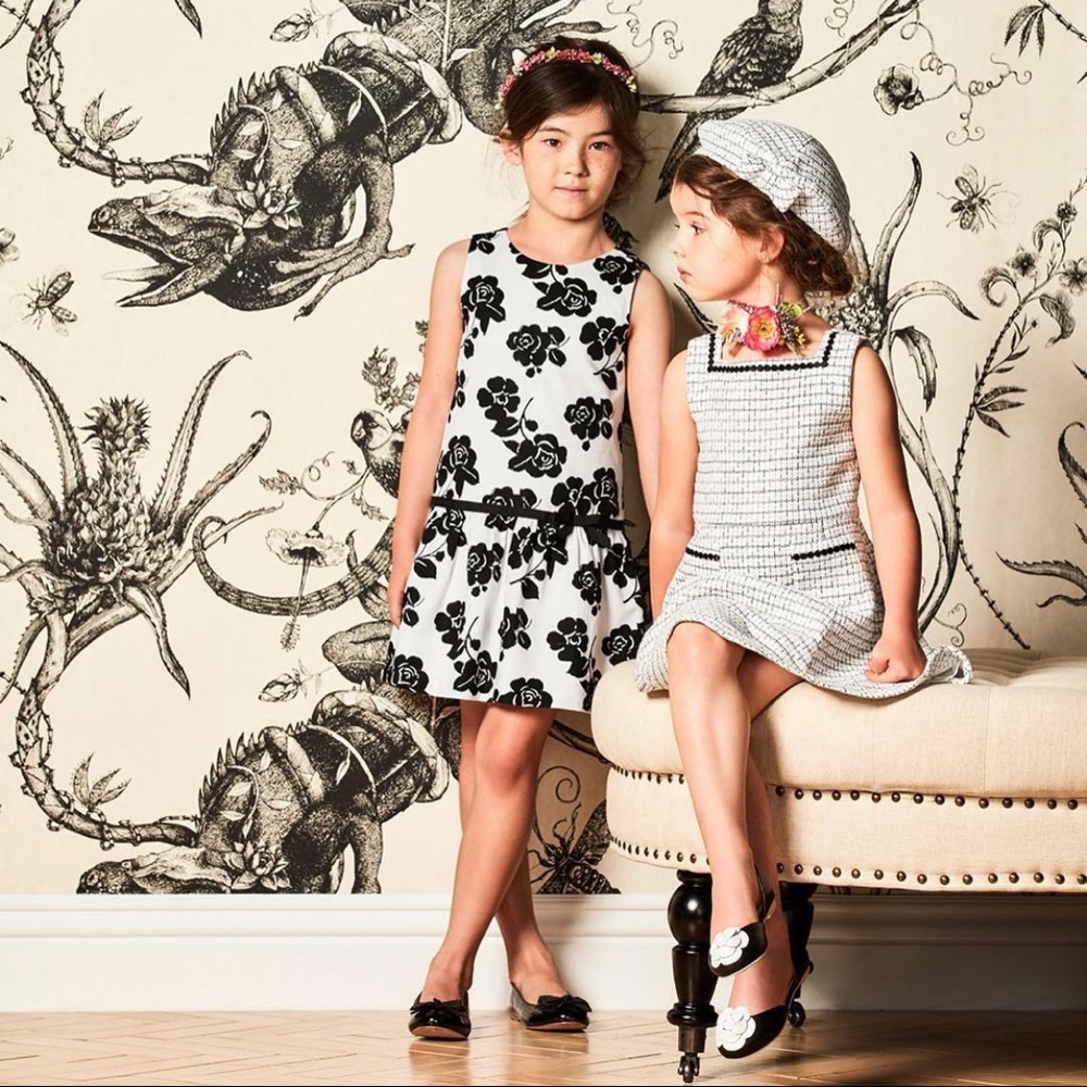 Janie and Jack Bouclé Ivory Dress (bloomer included)